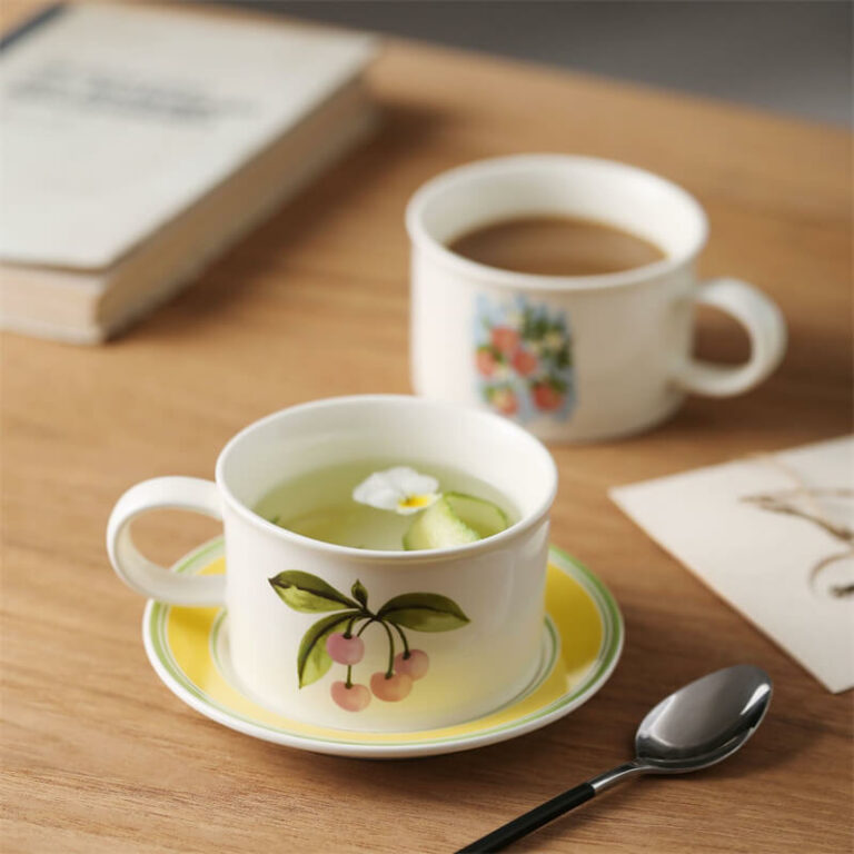 Vintage Tulip Floral Cup and Saucer Set