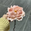Delicate Handmade Pink Flower Ceramic Ornaments