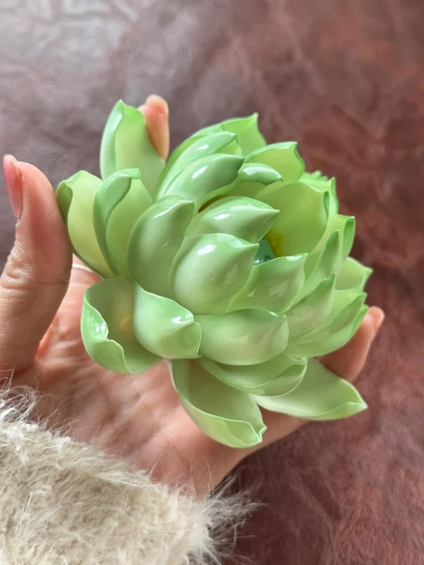 Handmade Green Lotus Flower Incense Holder