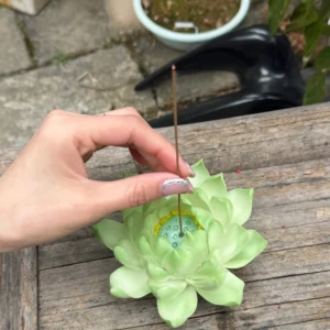 Handmade Green Lotus Flower Incense Holder