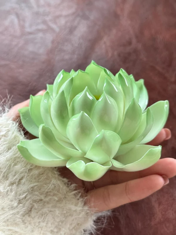 Handmade Green Lotus Flower Incense Holder