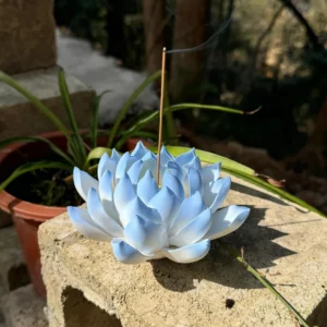Handmade Blue Lotus Flower Incense Holder