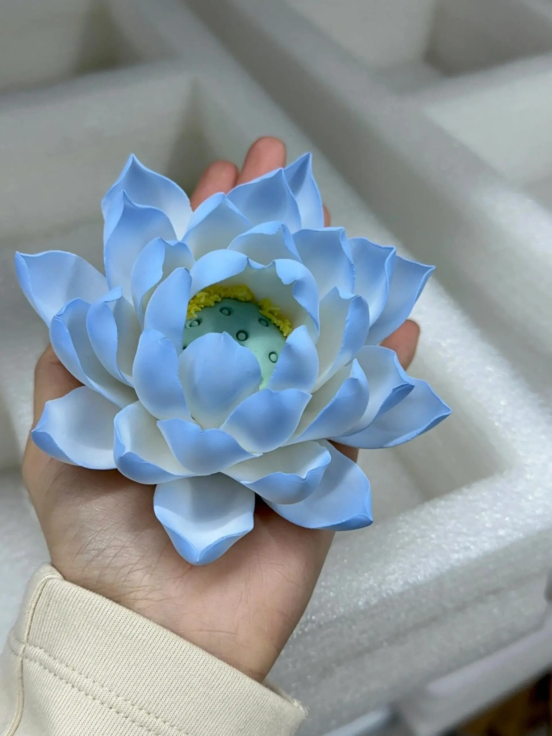 Handmade Blue Lotus Flower Incense Holder