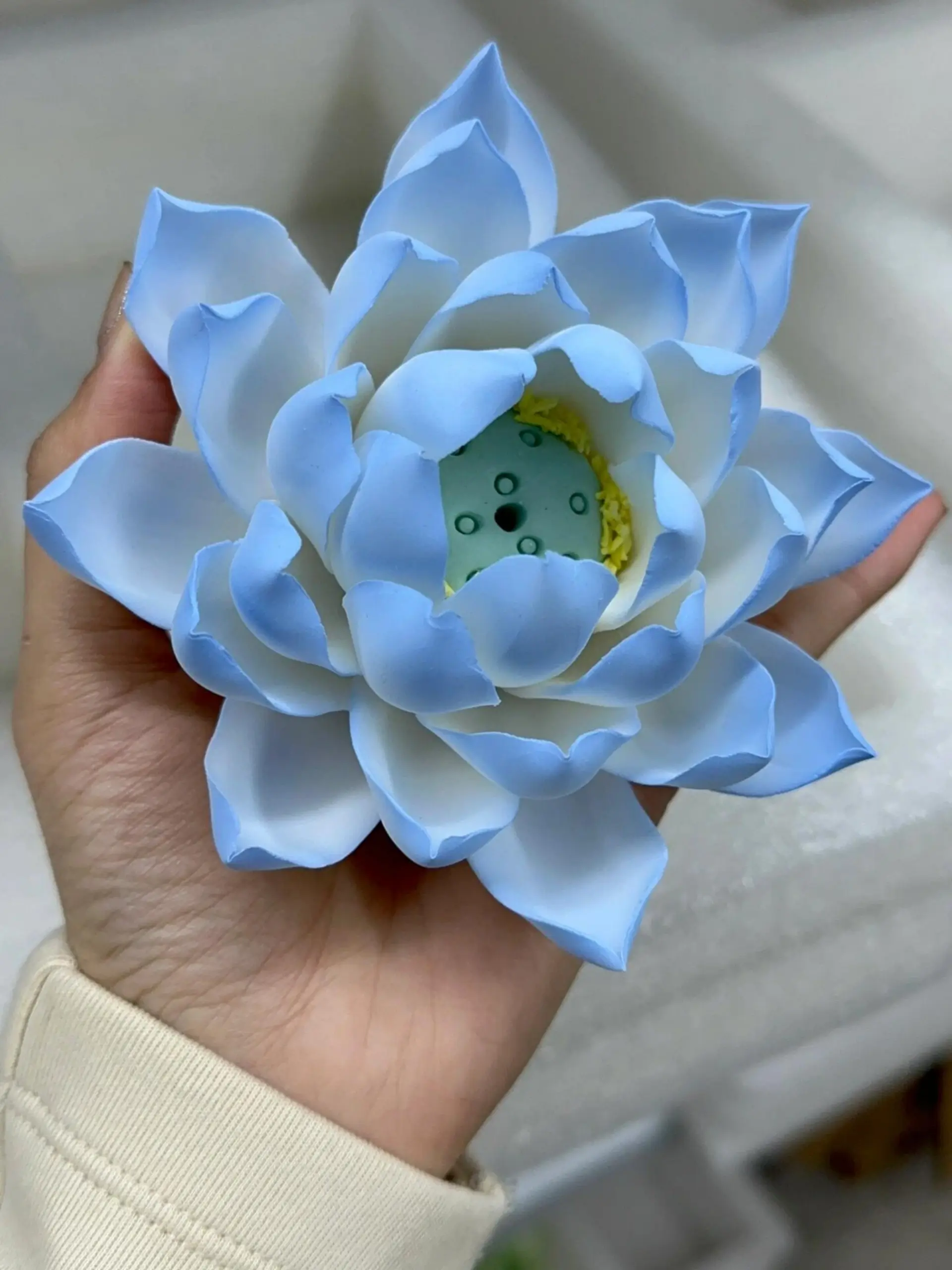 Handmade Blue Lotus Flower Incense Holder