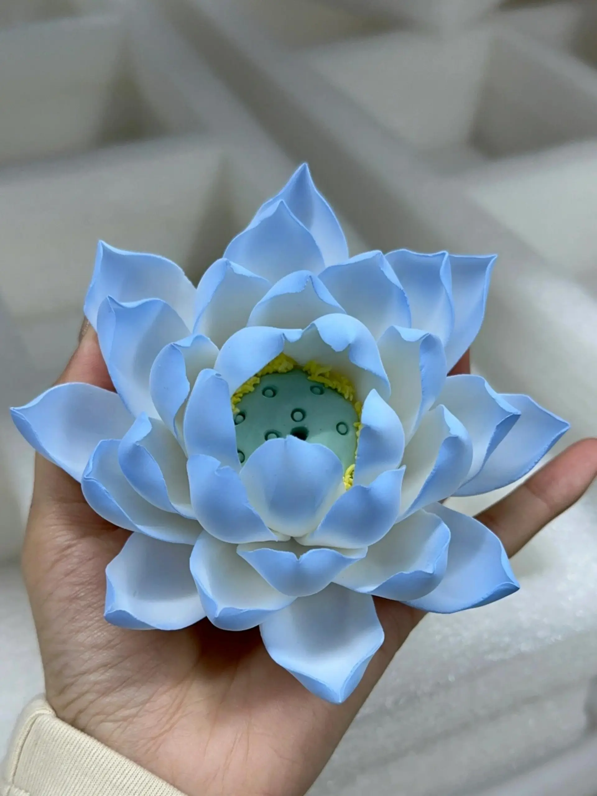 Handmade Blue Lotus Flower Incense Holder