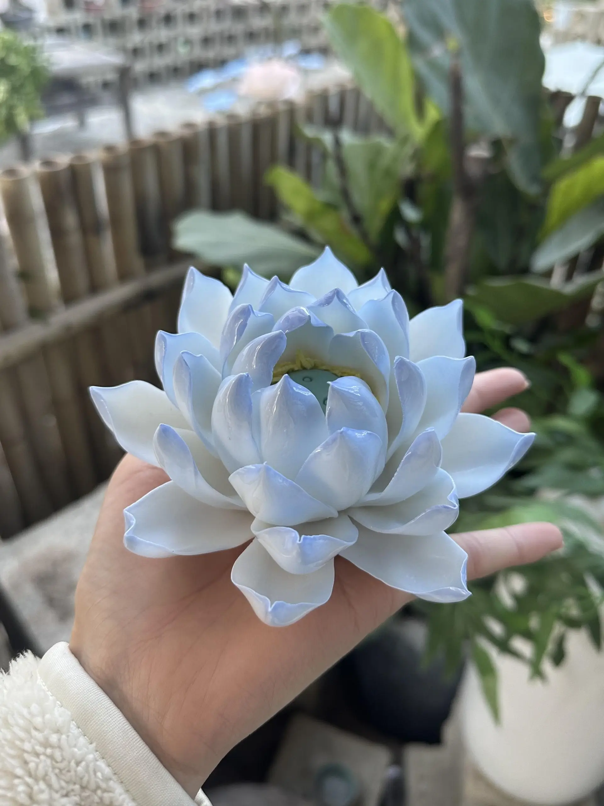 Handmade Blue Lotus Flower Incense Holder