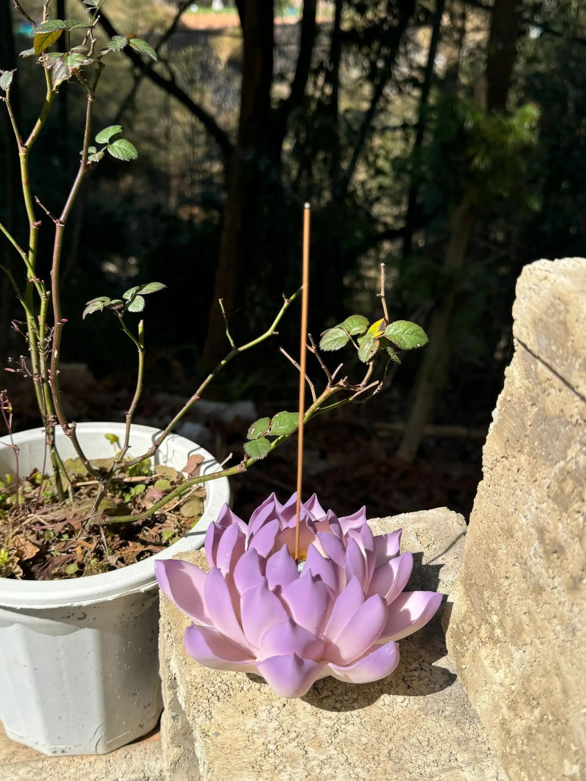 Handmade Purple Lotus Flower Incense Holder