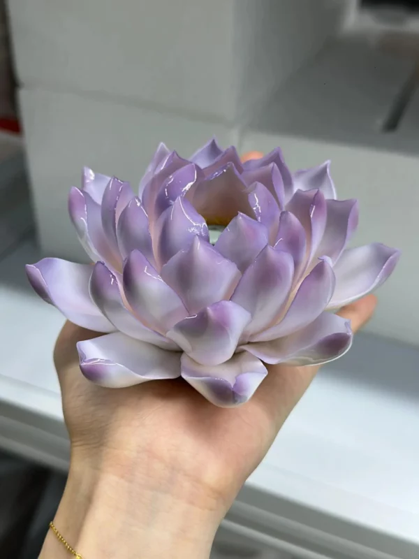 incense holder003-10 Handmade Purple Lotus Flower Incense Holder