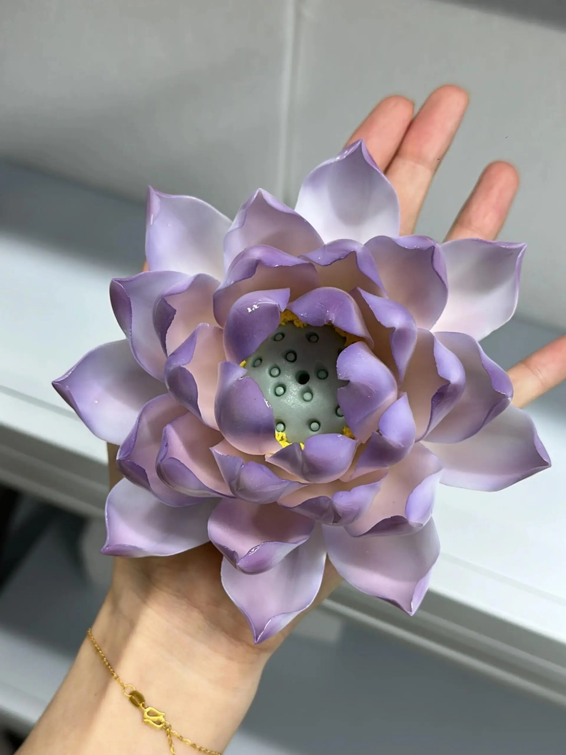 Handmade Purple Lotus Flower Incense Holder