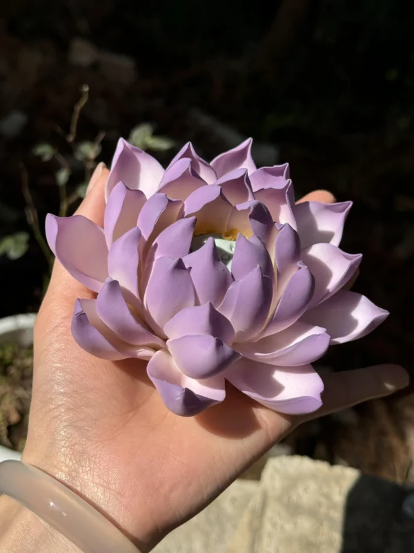 incense holder003-7 Handmade Purple Lotus Flower Incense Holder