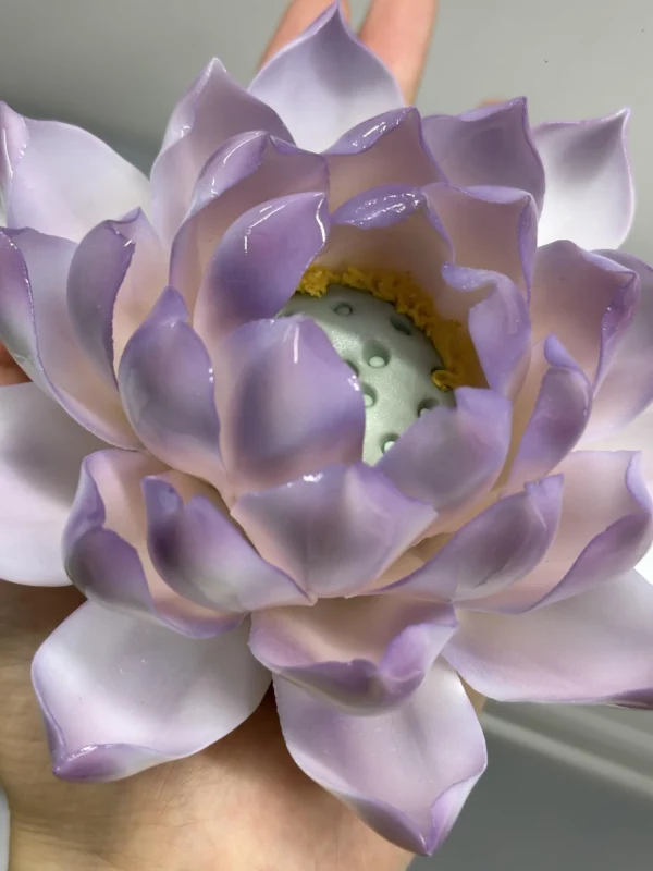 incense holder003-9 Handmade Purple Lotus Flower Incense Holder