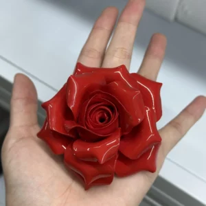 Handmade Red Rose Flower Incense Holder