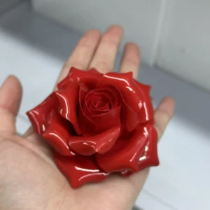 Handmade Red Rose Flower Incense Holder