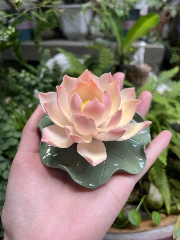 Handmade Pink Lotus Flower Incense Holder