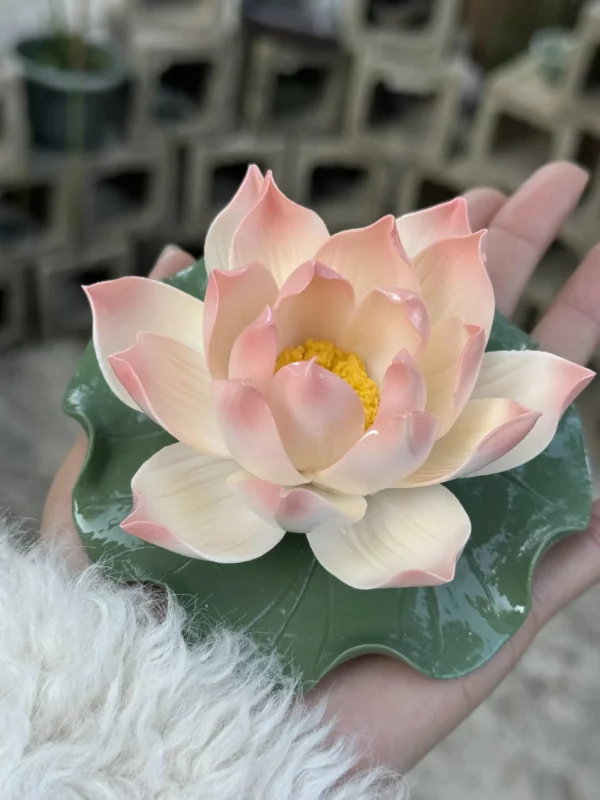 Handmade Pink Lotus Flower Incense Holder