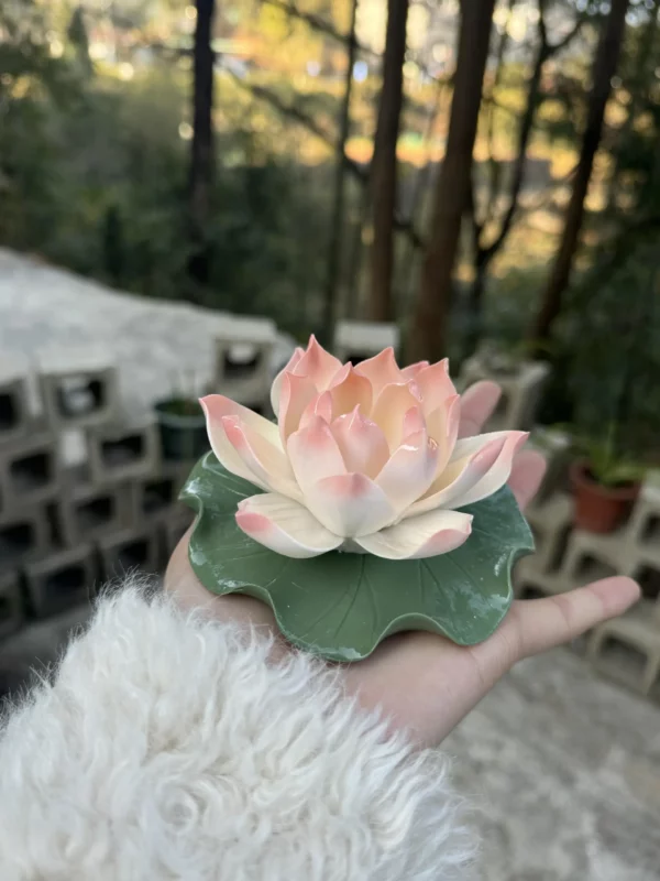 Handmade Pink Lotus Flower Incense Holder
