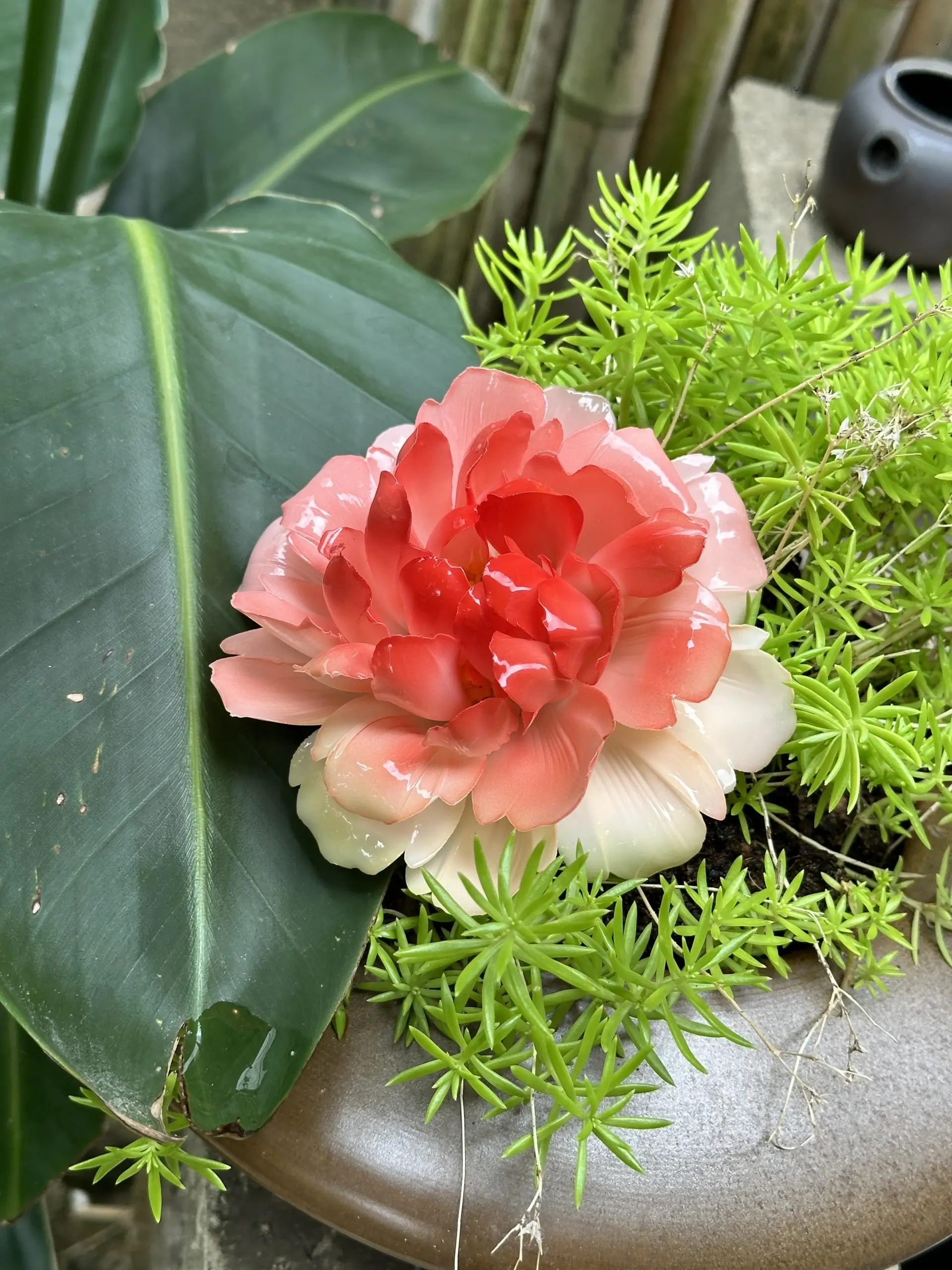 Handmade Pink Peony Flower Incense Holder