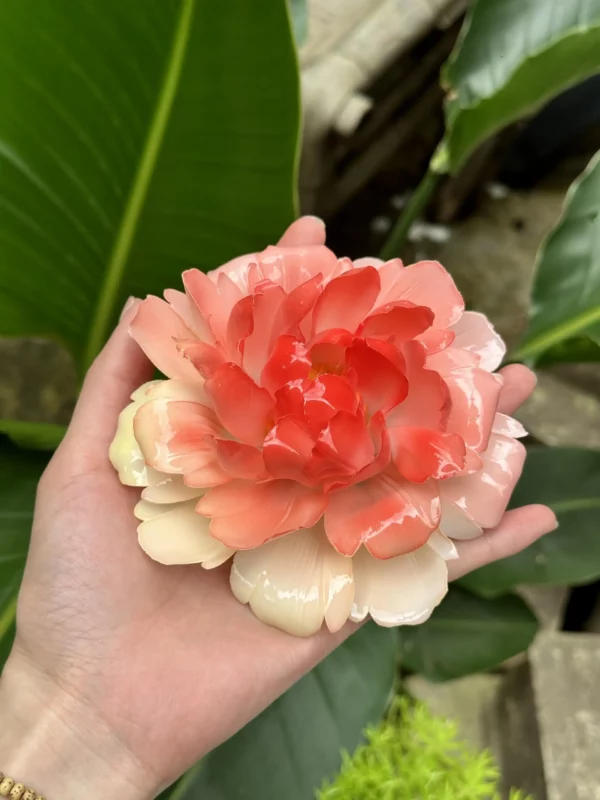incense holder007-4 Handmade Pink Peony Flower Incense Holder