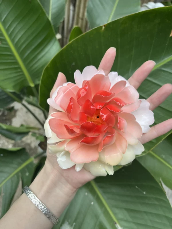 incense holder007-8 Handmade Pink Peony Flower Incense Holder