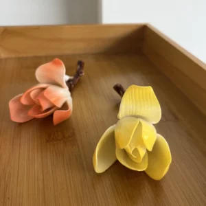 Handmade Yellow/Orange Magnolia Flower Incense Holder