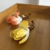 Handmade Yellow/Orange Magnolia Flower Incense Holder