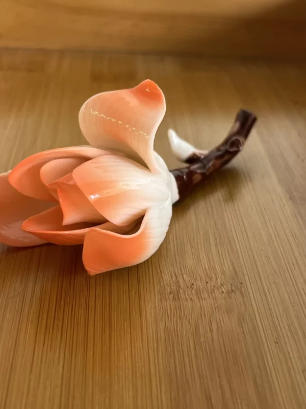 Handmade Yellow/Orange Magnolia Flower Incense Holder