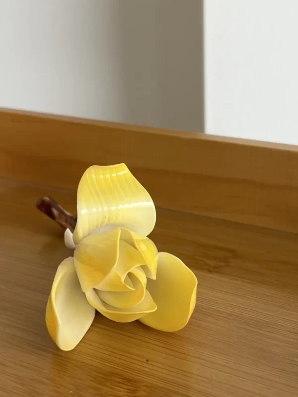 Handmade Yellow/Orange Magnolia Flower Incense Holder