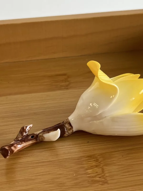 Handmade Yellow/Orange Magnolia Flower Incense Holder