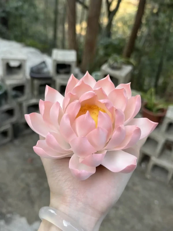 Handmade Pink Lotus Flower Ceramic Incense Holder