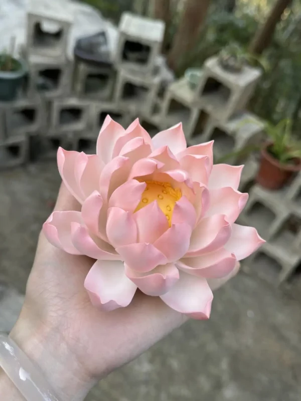 Handmade Pink Lotus Flower Ceramic Incense Holder