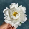 Handmade White/Pink Peony Flower Incense Holder