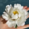 Handmade White/Pink Peony Flower Incense Holder
