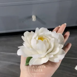 Unique Handmade Floral Shaped Incense Holder White Ceramic Incense Holder