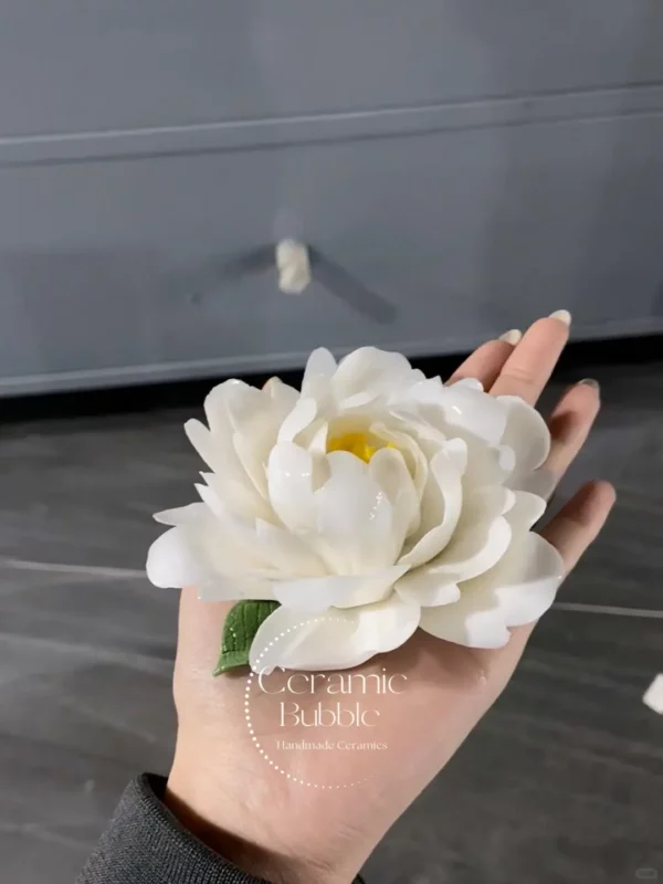 Unique Handmade Floral Shaped Incense Holder White Ceramic Incense Holder
