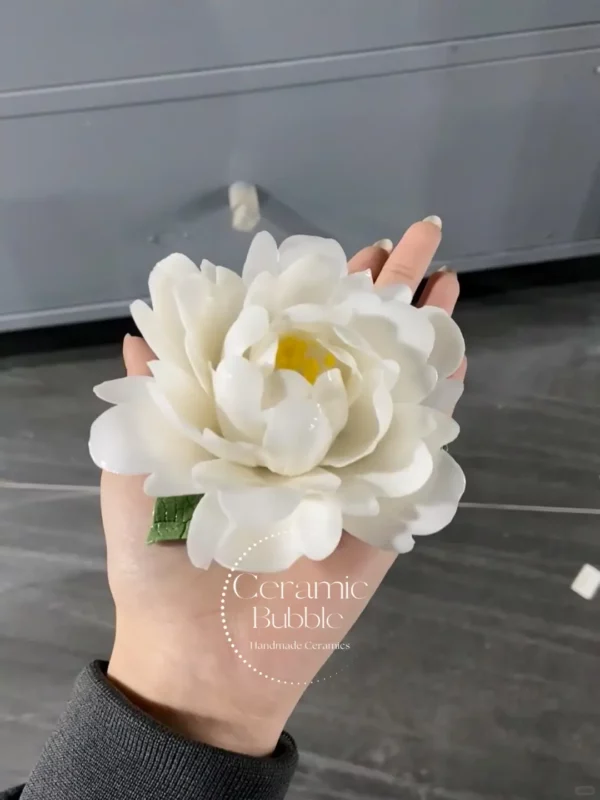 Unique Handmade Floral Shaped Incense Holder White Ceramic Incense Holder