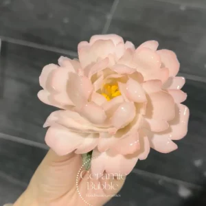 Handmade Pink Flower Ceramic Incense Holder Unique Blooming Flower Shaped Incense Stick Holder