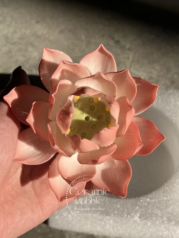 Blue/Red/Yellow/Green/White Flower Shaped Ceramic Incense Holder Unique Handmade Lotus Shaped Incense Holder