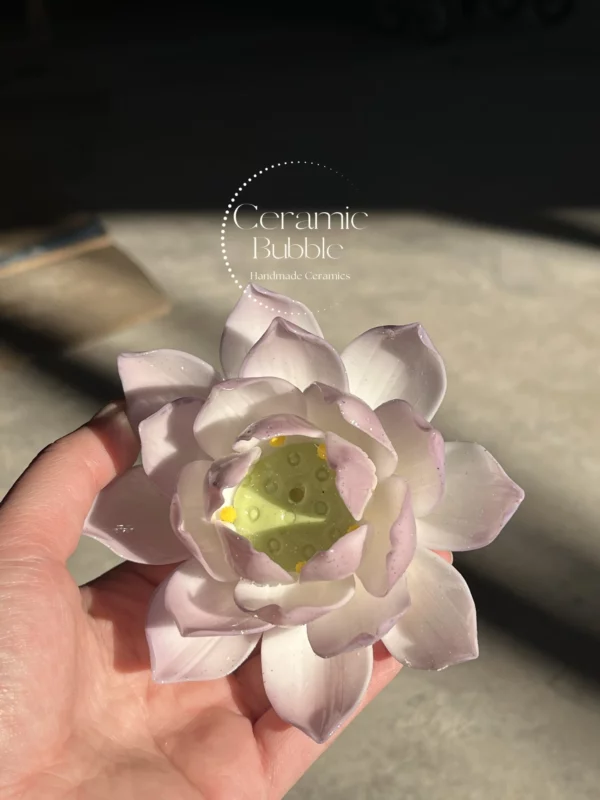 Blue/Red/Yellow/Green/White Flower Shaped Ceramic Incense Holder Unique Handmade Lotus Shaped Incense Holder