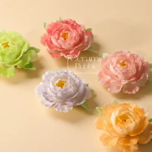 Orange/Pink/White/Green/Red Ceramic Incense Holder Handmade Floral Shaped Incense Burner