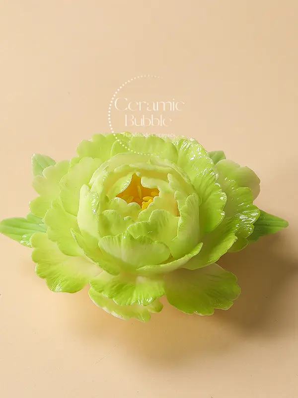Orange/Pink/White/Green/Red Ceramic Incense Holder Handmade Floral Shaped Incense Burner