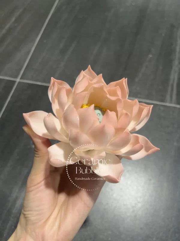Handmade Pink Ceramic Incense Holder Unique Design Lotus Flower Shaped Incense Holder for Sticks