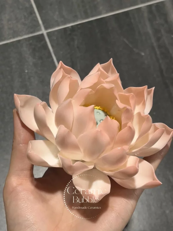 Handmade Pink Ceramic Incense Holder Unique Design Lotus Flower Shaped Incense Holder for Sticks
