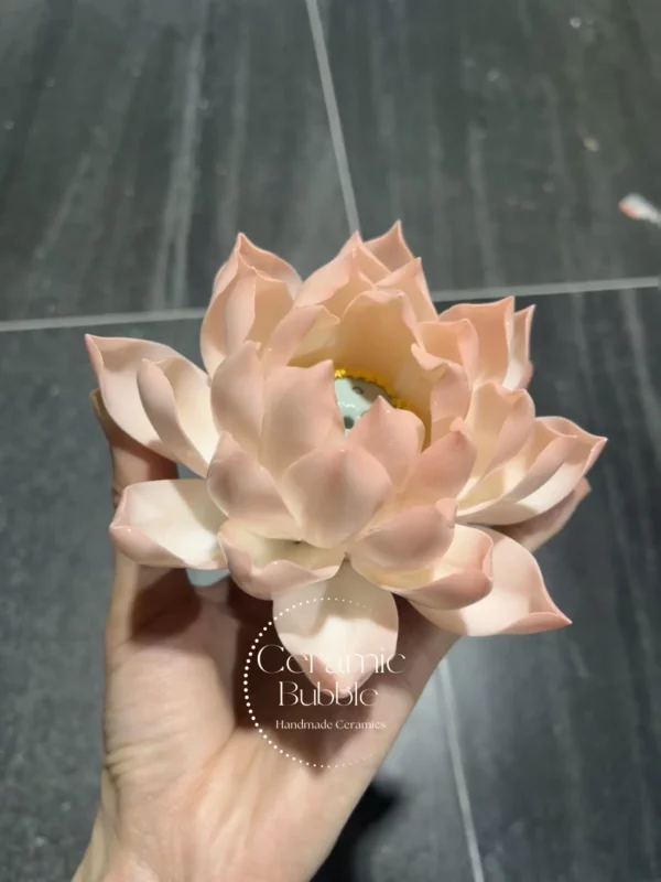 Handmade Pink Ceramic Incense Holder Unique Design Lotus Flower Shaped Incense Holder for Sticks
