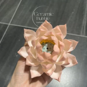 Handmade Pink Ceramic Incense Holder Unique Design Lotus Flower Shaped Incense Holder for Sticks