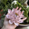 Purple Ceramic Lotus Incense Holder Handmade Floral Design Stick Burner