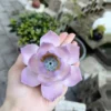 Handmade Lavender Ceramic Incense Holder Lotus Flower Shaped Incense Stick Holder