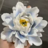 Handmade Blue and White Gradient Flower Shaped Ceramic Incense Holder Artistic Gift for Her