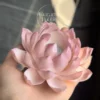 Handmade Pink Lotus Flower Shaped Ceramic Incense Holder Unique Gift for Her