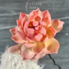 Handmade Peach Pink Gradient Ceramic Home Decor Lotus Flower Shaped Tea Pet