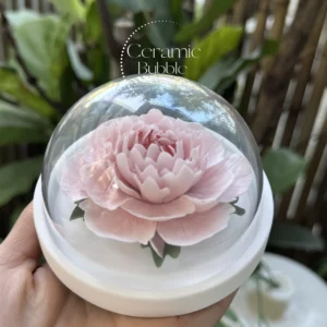 Light Pink Flower Shaped Ceramic Desk Decor Romantic Tea Party Decor Ceramic Diffuser